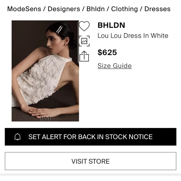 Elegant White Floral Dress - Bridal - Picture 5 of 6